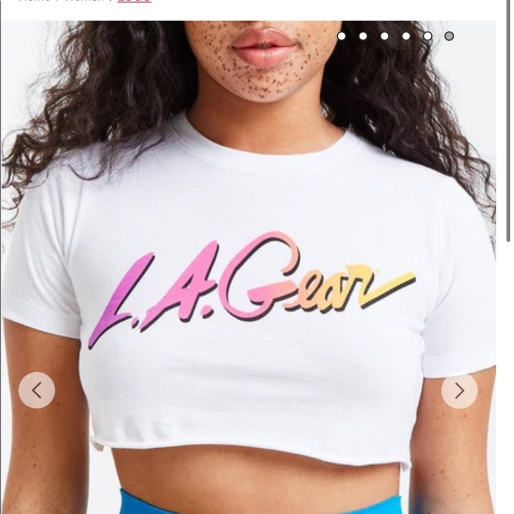 LA Gear Graphic Logo Crop Top | 80s Fashion